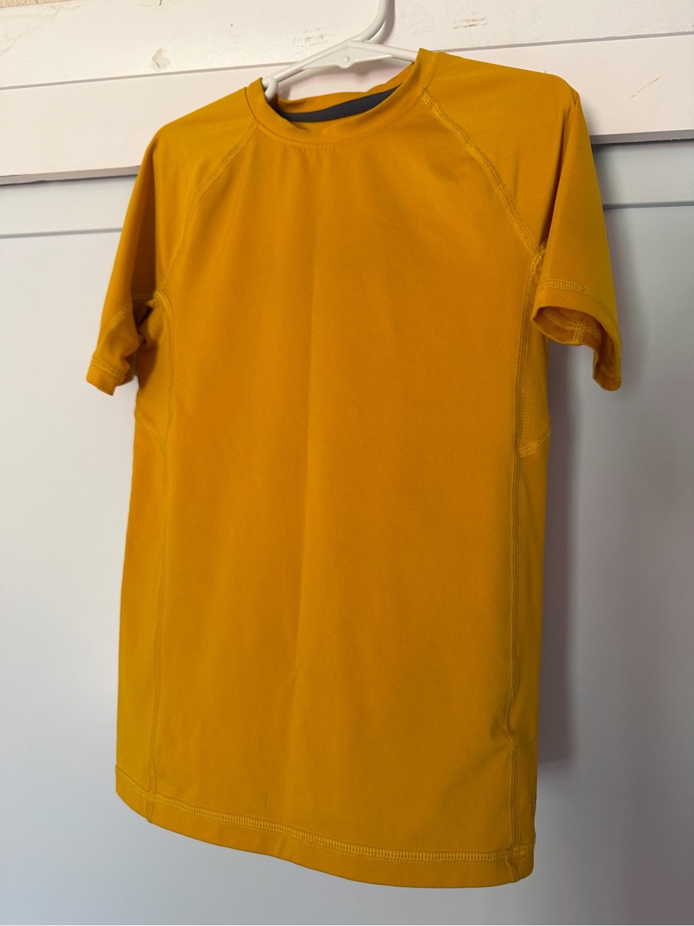DSG Boys Short Sleeve Athletic Compression Tee - Mustard